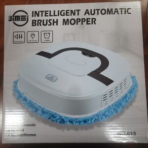 INTELLIGENT AUTOMATIC BRUSH MOPPER - White with Blue Mop